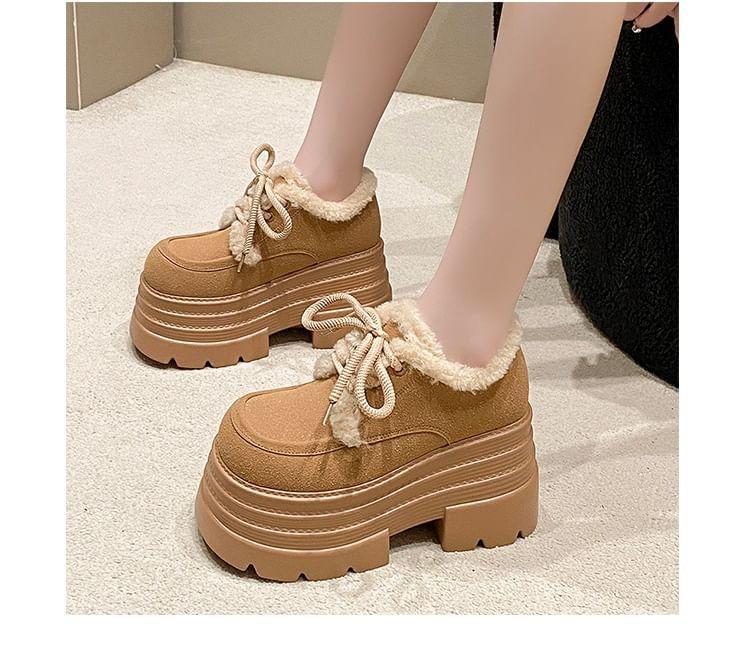 Platform Fleece Lined Lace Ups Product Image