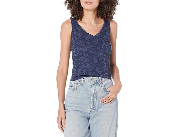 NIC+ZOE Drapey Rib Tank (Dark Indigo) Women's Clothing Product Image