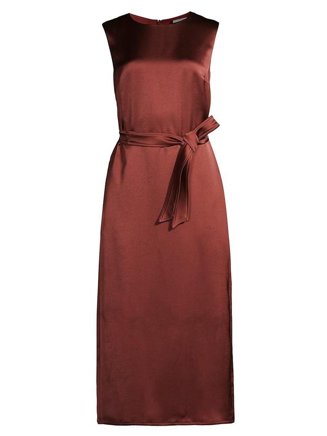 Womens Baiardo Satin Tie-Waist Sheath Midi-Dress Product Image