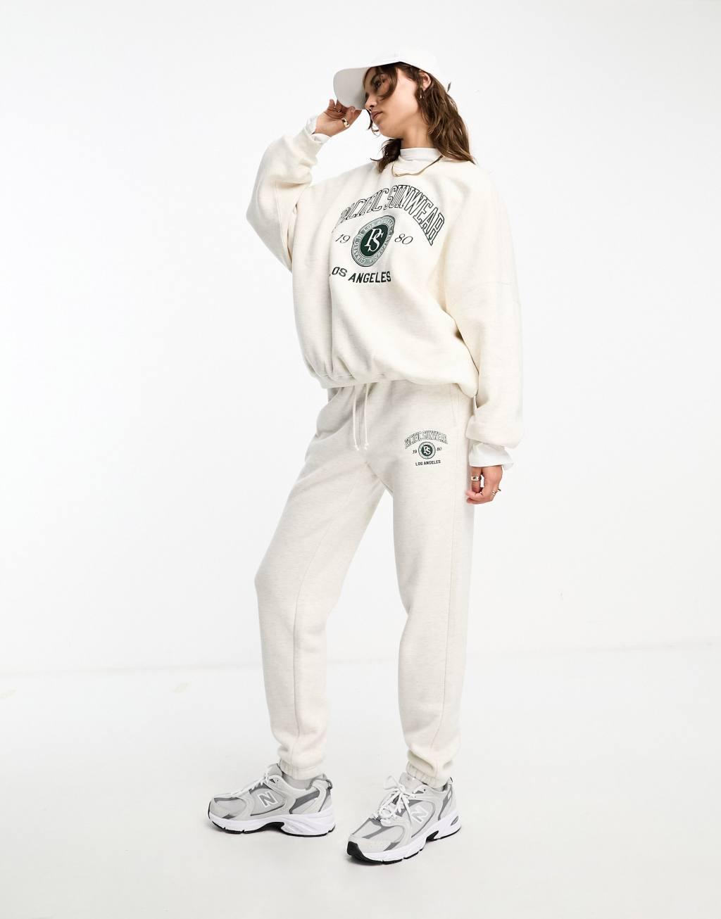 Pacsun collegiate slogan slim sweatpants Product Image