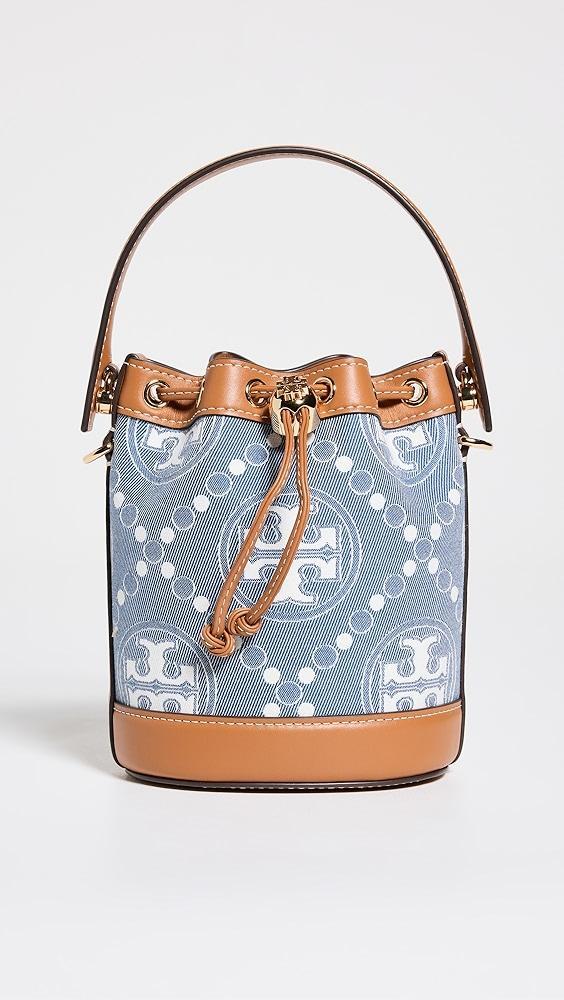 Tory Burch T Monogram Denim Mini Bucket Bag | Shopbop Product Image