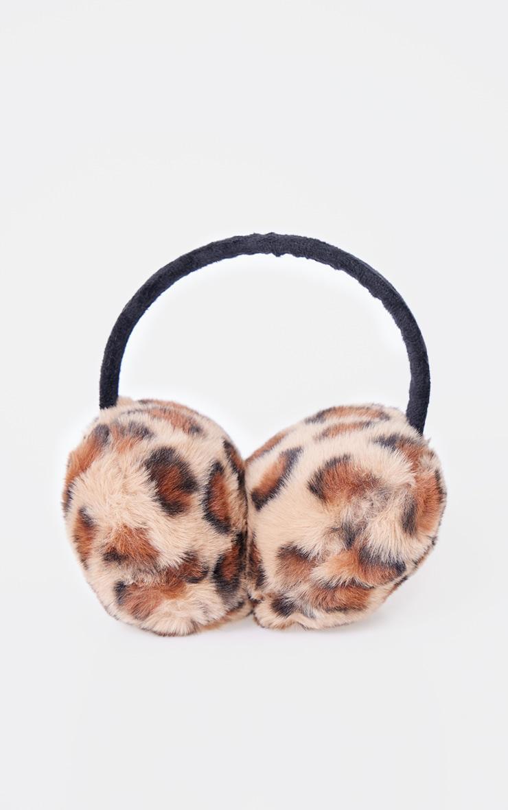 Leopard Faux Fur Ear Muffs Product Image