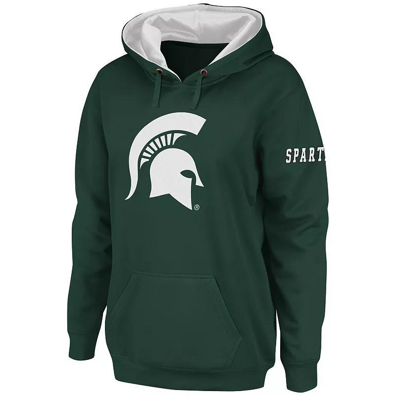 Womens Stadium Athletic Green Michigan State Spartans Big Logo Pullover Hoodie Product Image