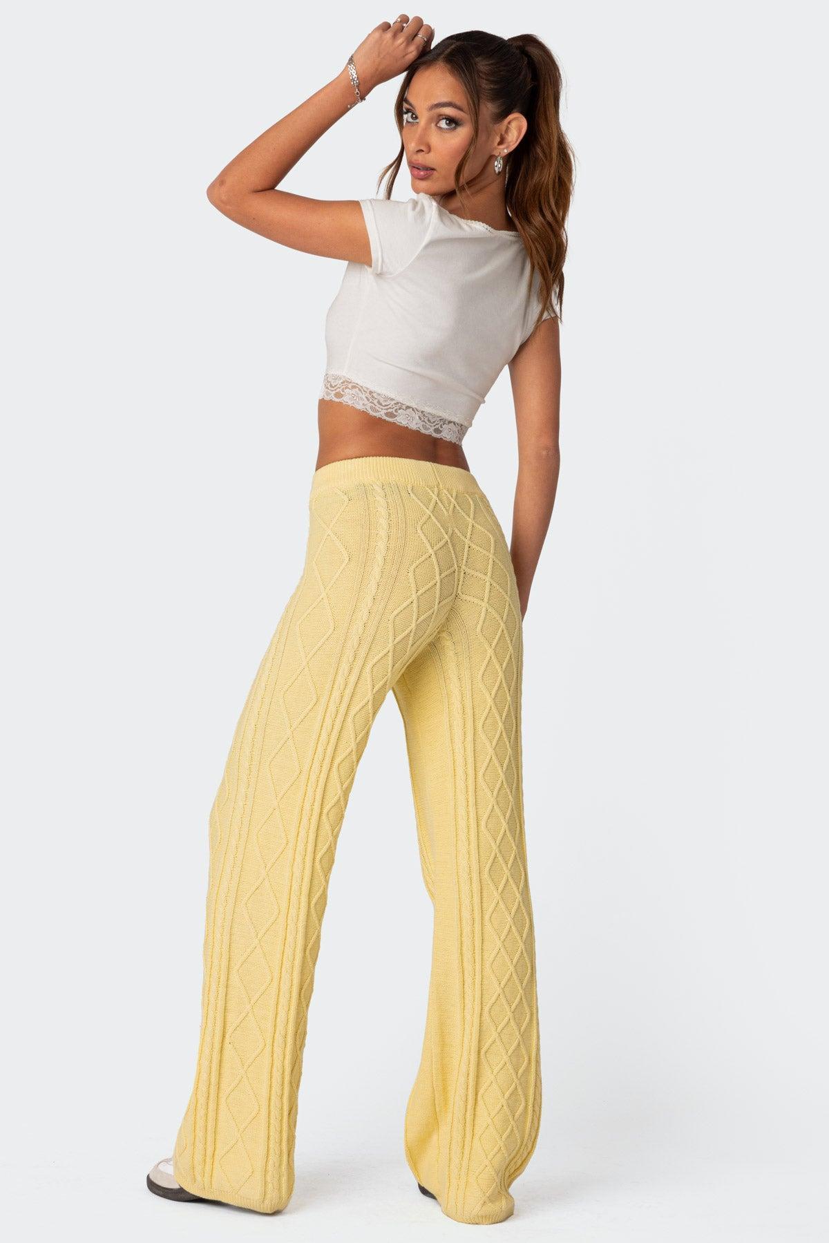 Kasey Cable Knit Pants Product Image