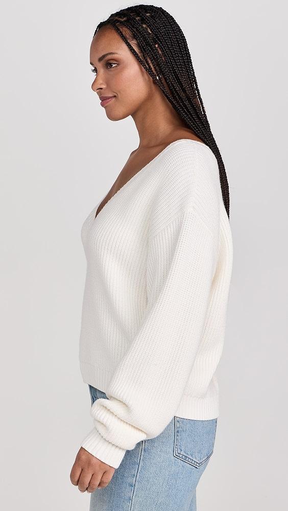 Good American Cozy Deep V Sweater | Shopbop Product Image