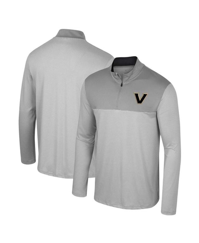 Colosseum Mens Gray Vanderbilt Commodores Tuck Quarter-Zip Top Product Image