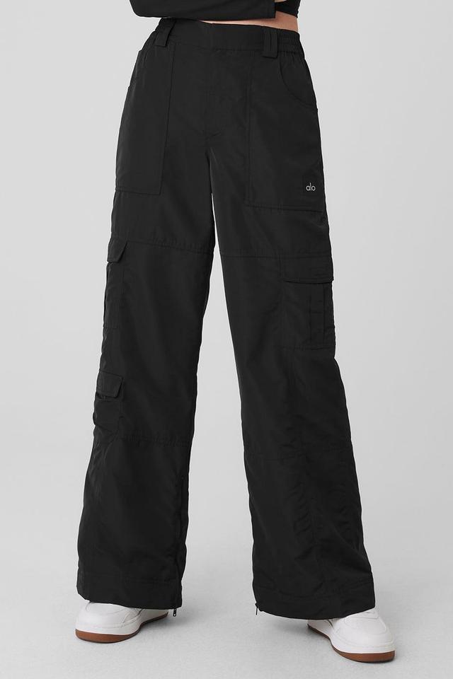 High-Waist Ski-Moto Puffer Pant - Black Female Product Image