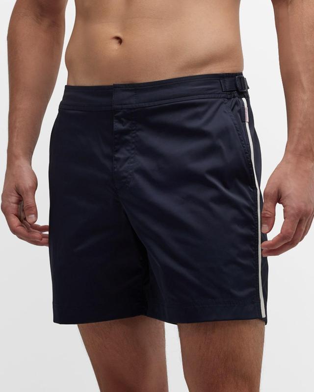 Mens Bulldog Piped Nylon Swim Shorts Product Image