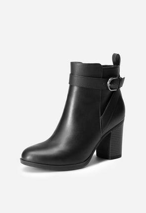 Round-Toe Buckle Ankle Bootie Product Image