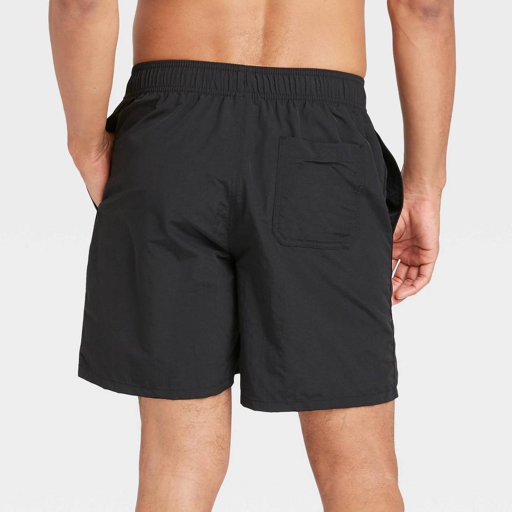 Mens 7 Swim Trunks - Goodfellow & Co Black XXL Product Image