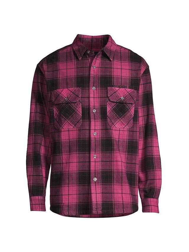 Mens Plaid Cotton Flannel Shirt Product Image