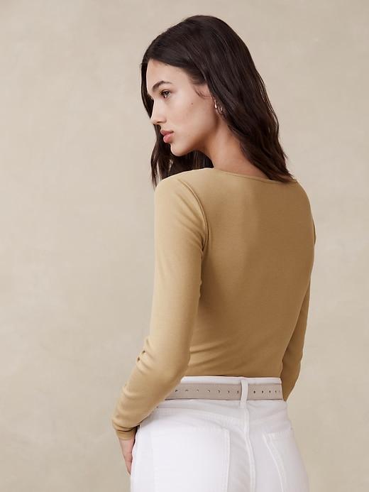 Ribbed Scoop-Neck Top Product Image