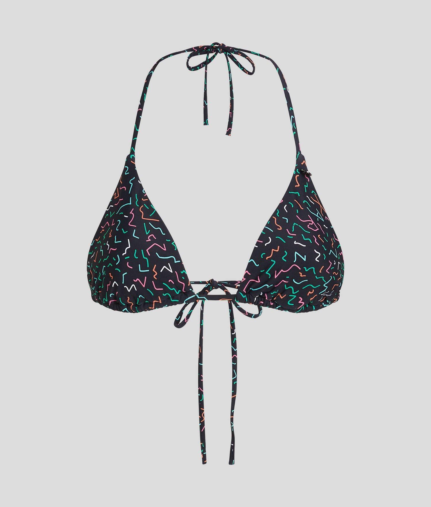 GEOMETRIC PRINT TRIANGLE BIKINI TOP Product Image