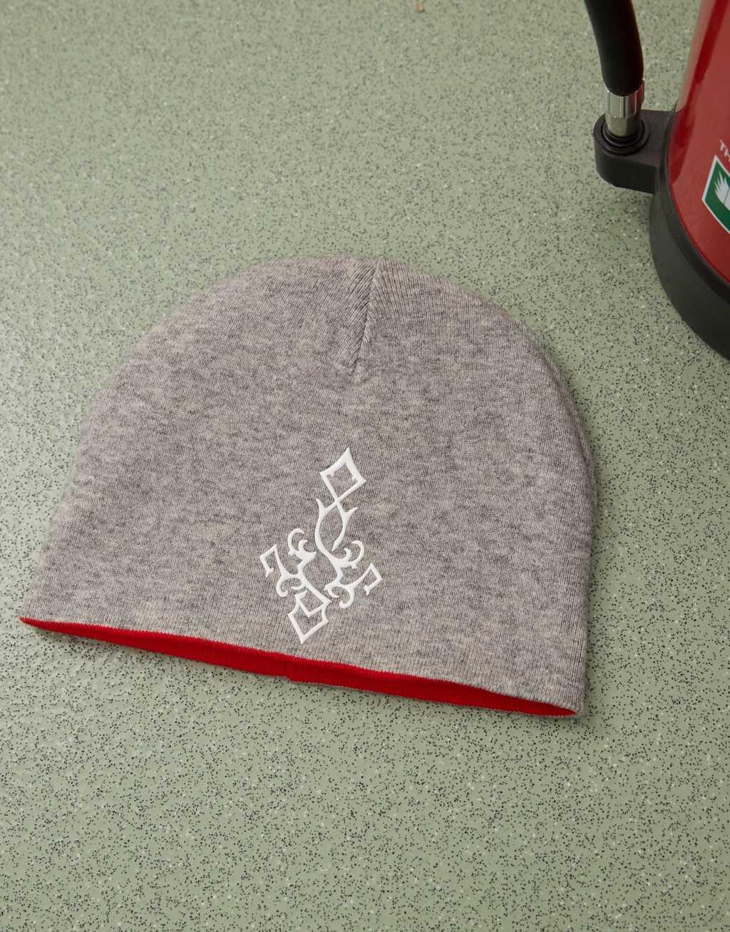 COLLUSION reversible tattoo print beanie in multi Product Image