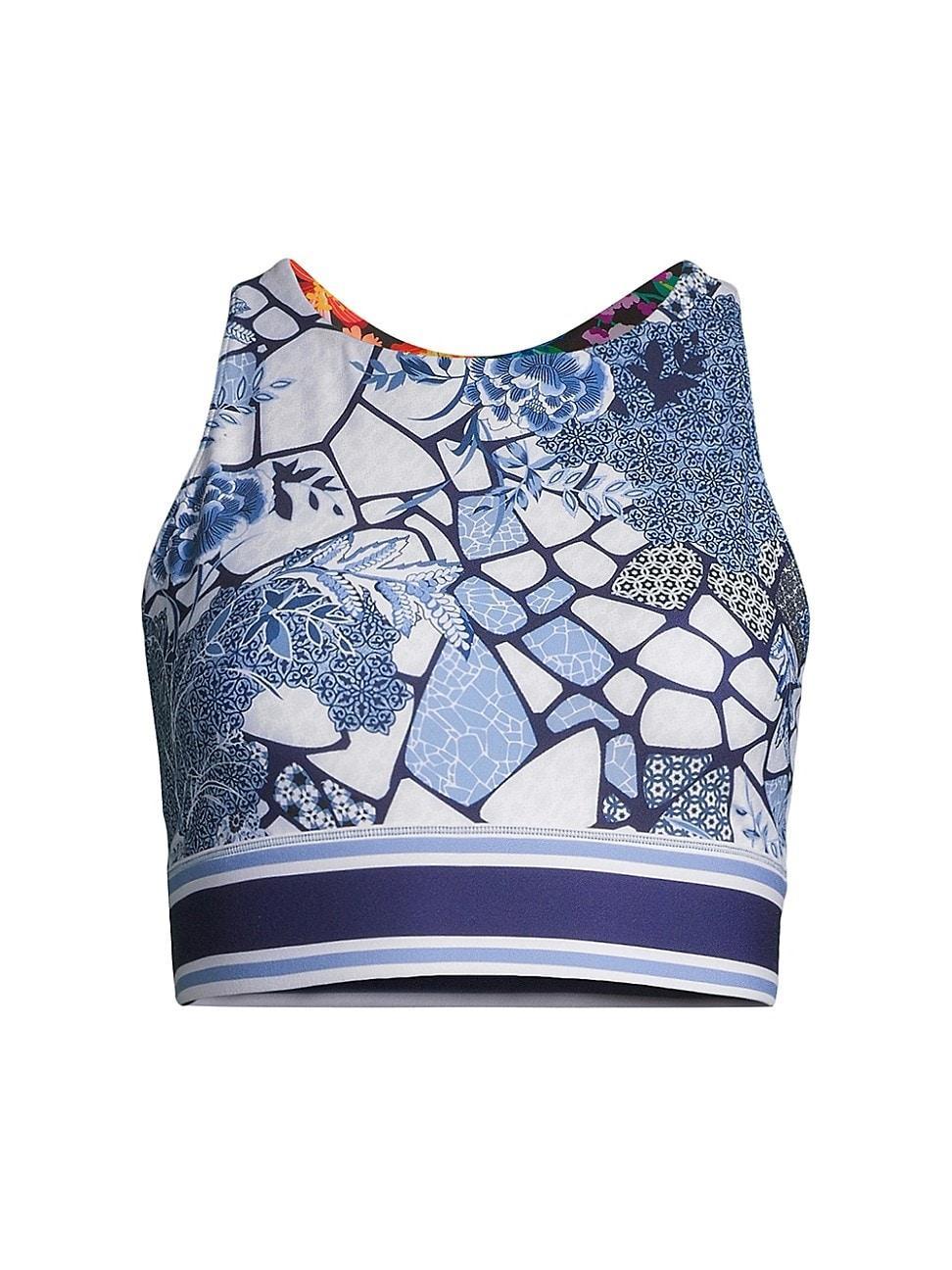 Womens Wild Bloom Floral Reversible Sports Bra Product Image