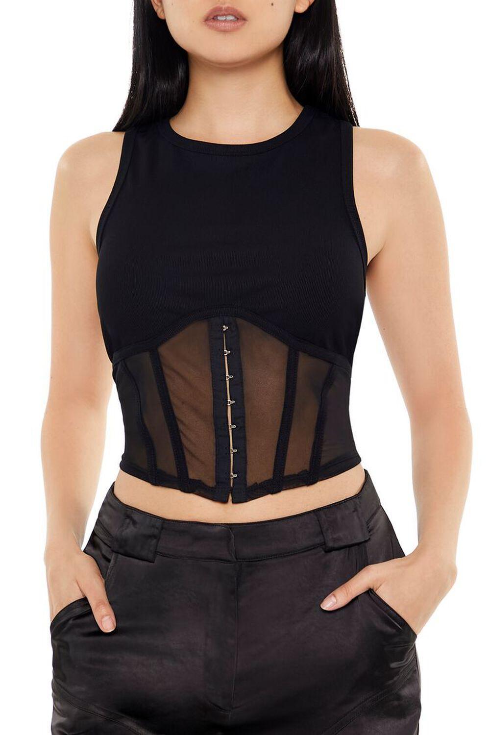 Corset Racerback Tank Top | Forever 21 Product Image