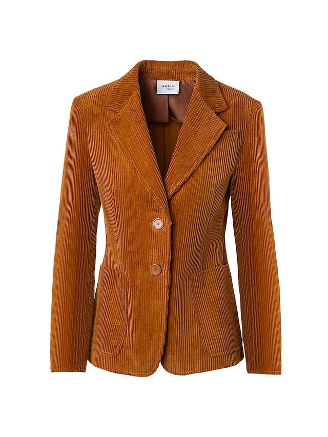 Womens Cotton Corduroy Two-Button Jacket Product Image