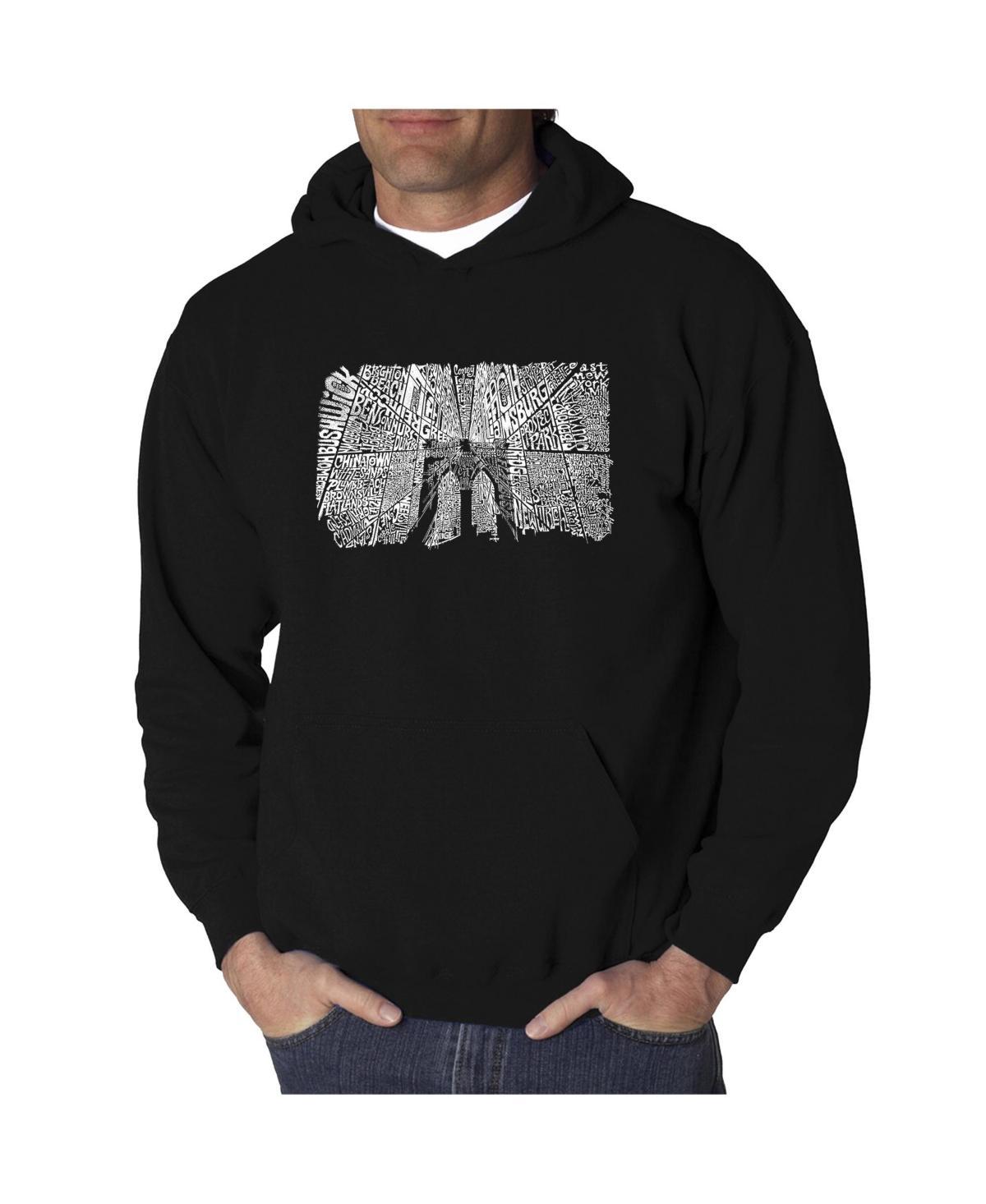 La Pop Art Mens Word Art Hoodie - Brooklyn Bridge Product Image