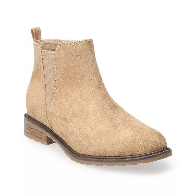 Sonoma Goods For Life Lottie Womens Chelsea Boots Brown Product Image