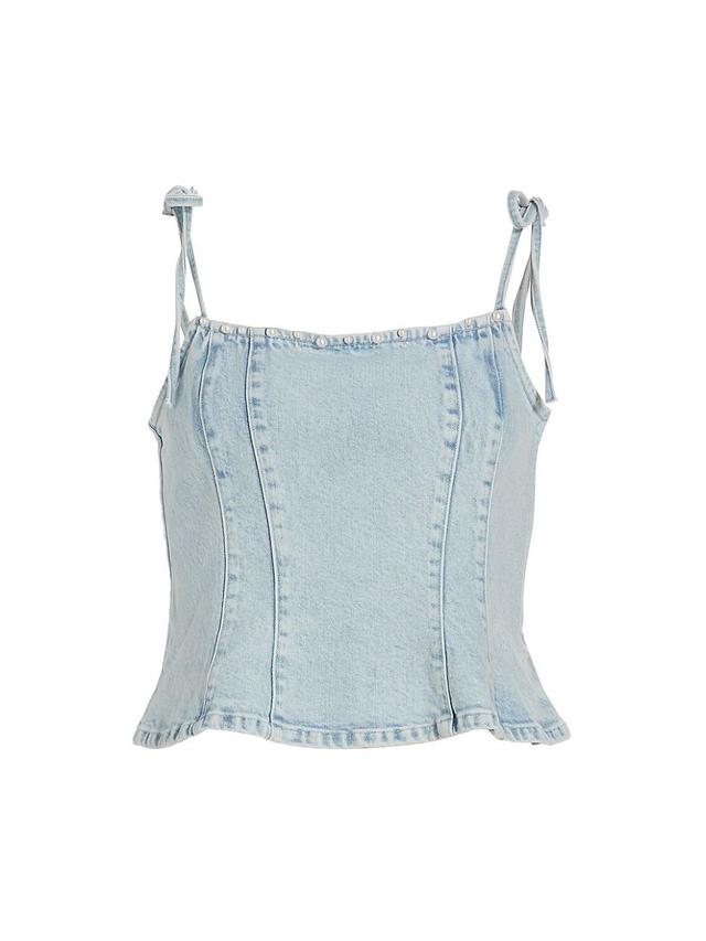 Womens Willa Pearl Denim Bodice Top Product Image