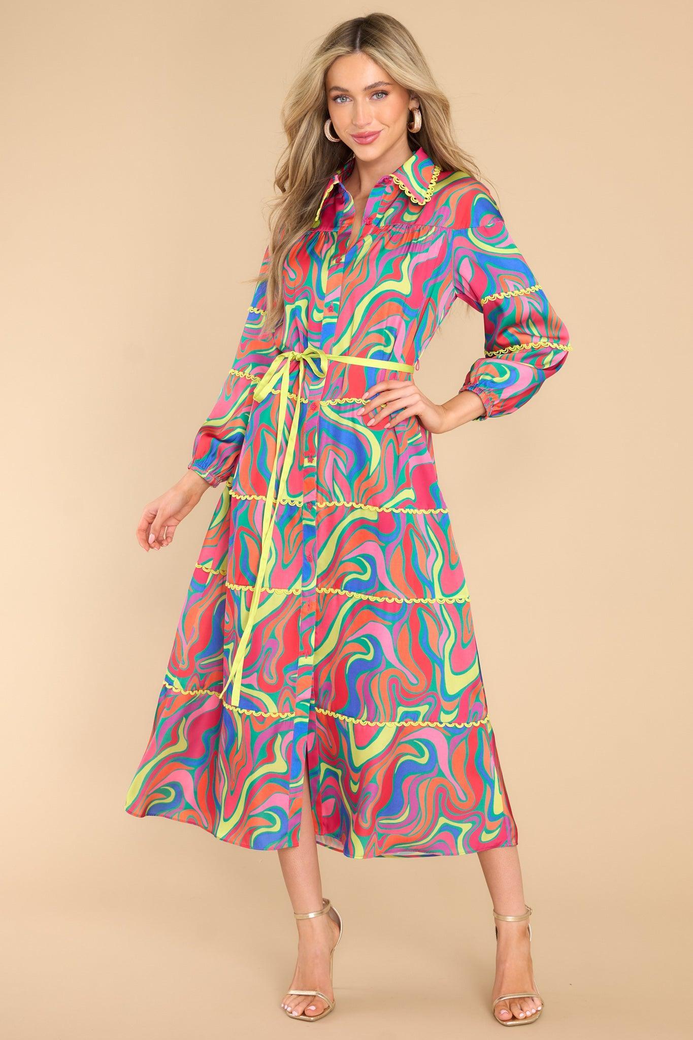 Renee Wonderland Maxi Dress Pink Product Image