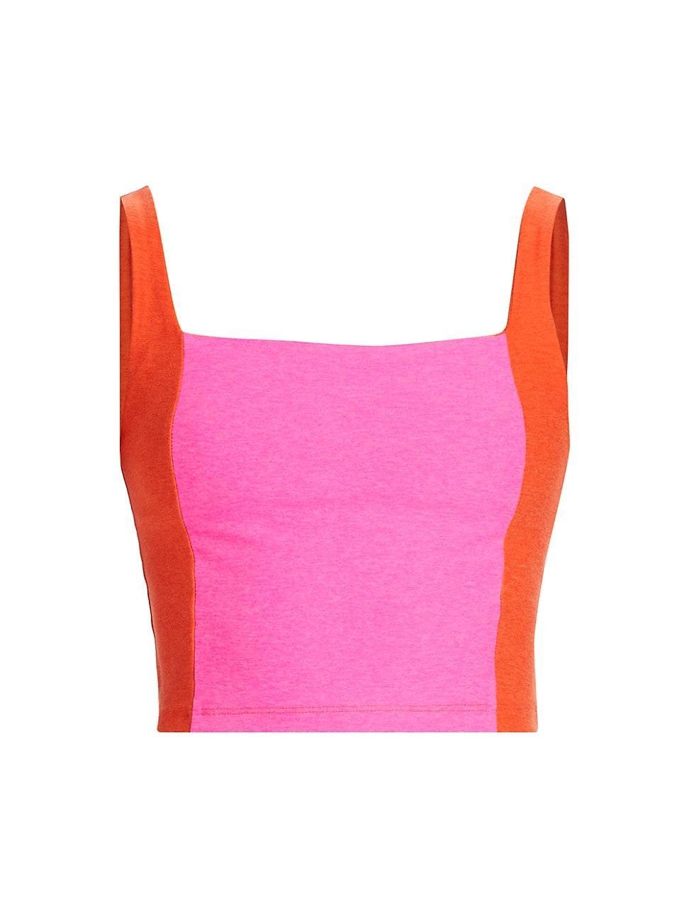 Womens Spacedye Vitality Colorblock Cropped Tank Product Image