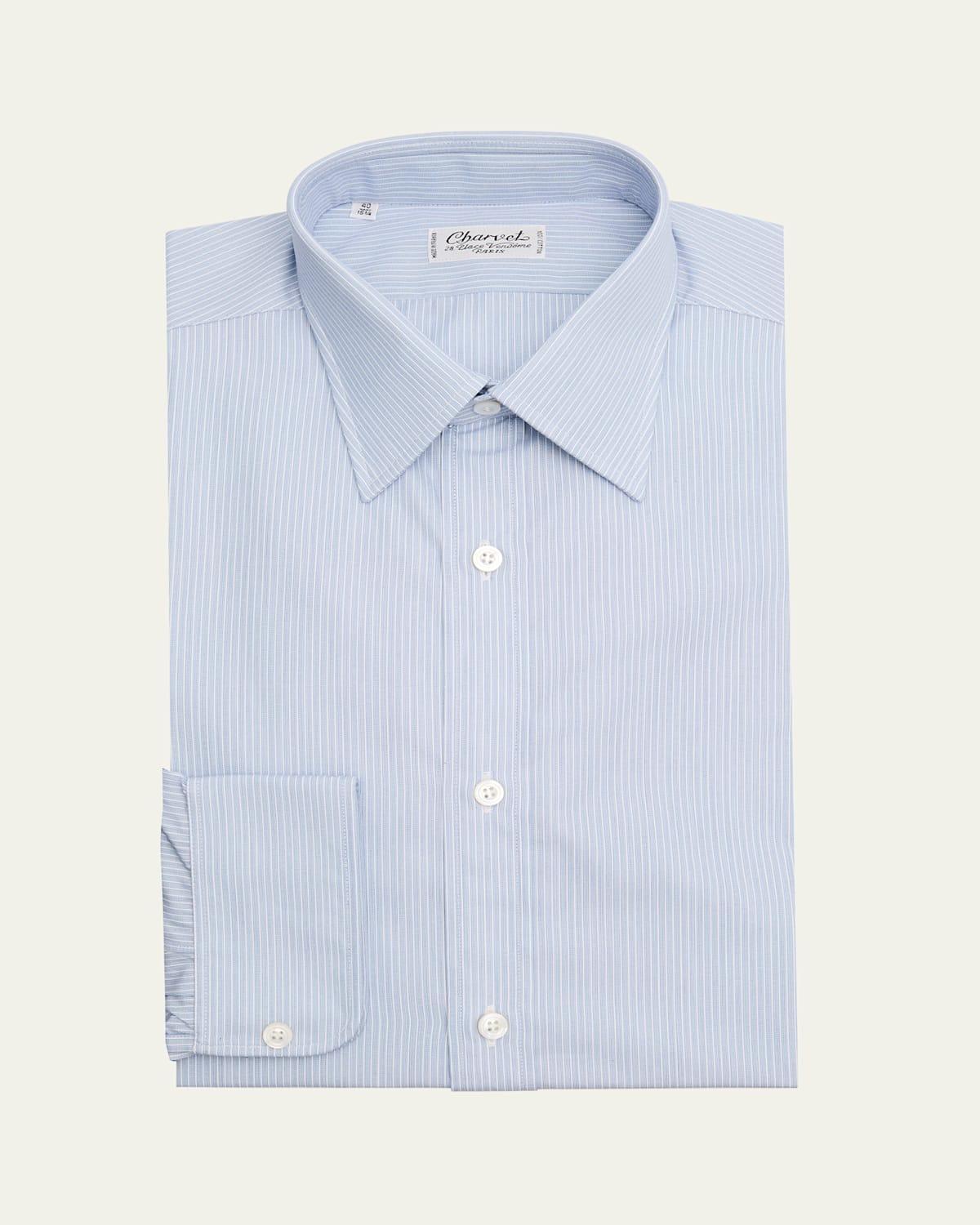 Mens Slim Striped Dress Shirt Product Image