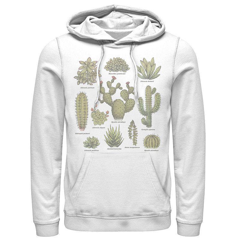 Mens Fifth Sun Botanical Cactus Line Up Hoodie White Product Image