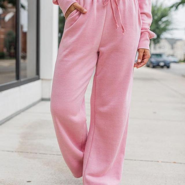 Learn As You Go Mauve Acid Washed Lounge Pants Product Image