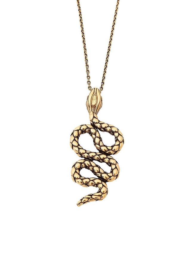 Womens Snake Vintage Gold Pendant Necklace Product Image