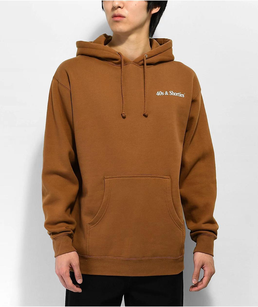 40s & Shorties Text Logo Brown Hoodie Product Image