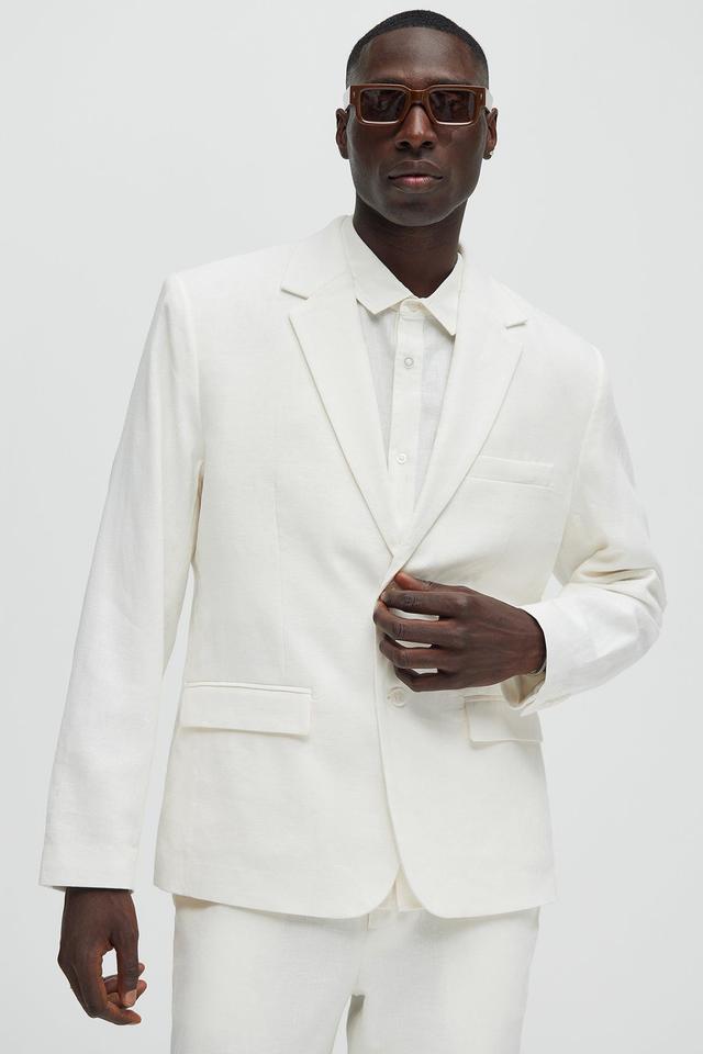 Bahamas Linen Suit Jacket - White Product Image