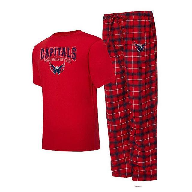 Mens Concepts Sport /Navy Washington Capitals Arctic T-Shirt & Pajama Pants Sleep Set Product Image