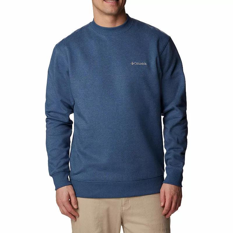 Mens Columbia Hart Mountain II Crewneck Pullover Blue Product Image