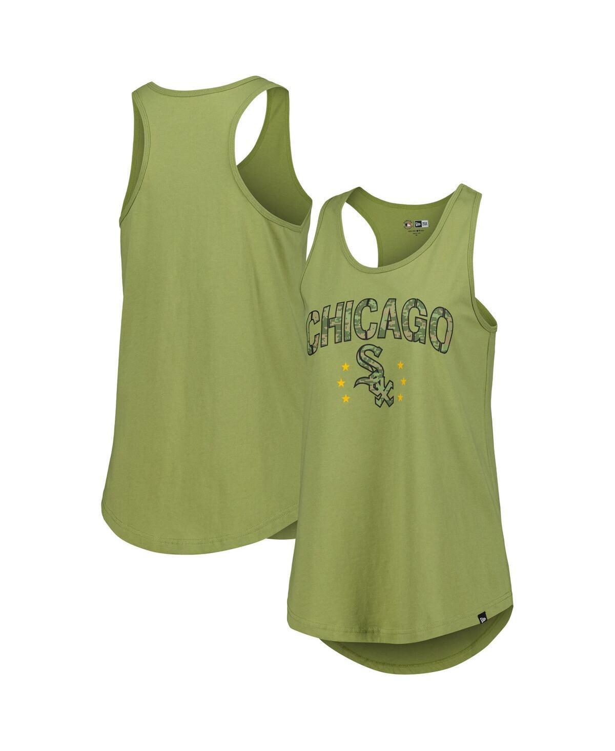 Womens New Era Olive Chicago White Sox Armed Forces Day Tank Top Product Image