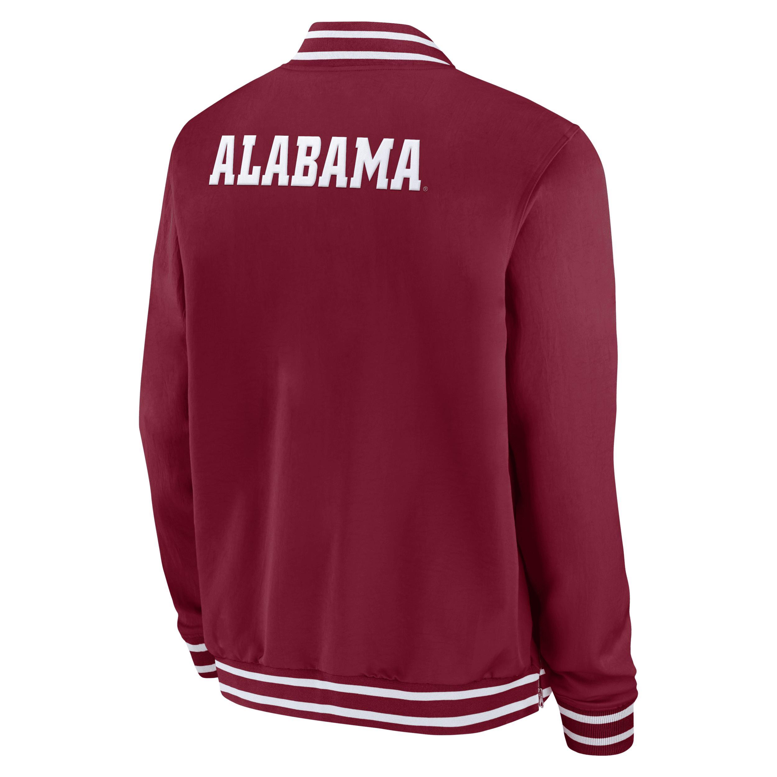 Alabama Crimson Tide Sideline Nike Men's College Full-Zip Bomber Jacket Product Image