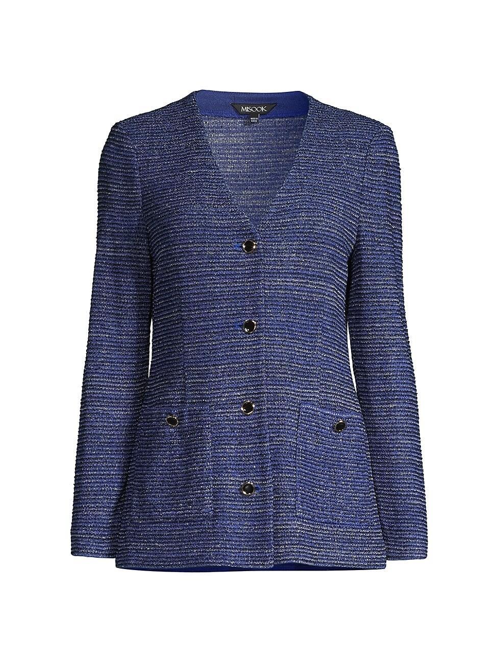 Misook Shimmer Tweed Tailored Jacket Product Image