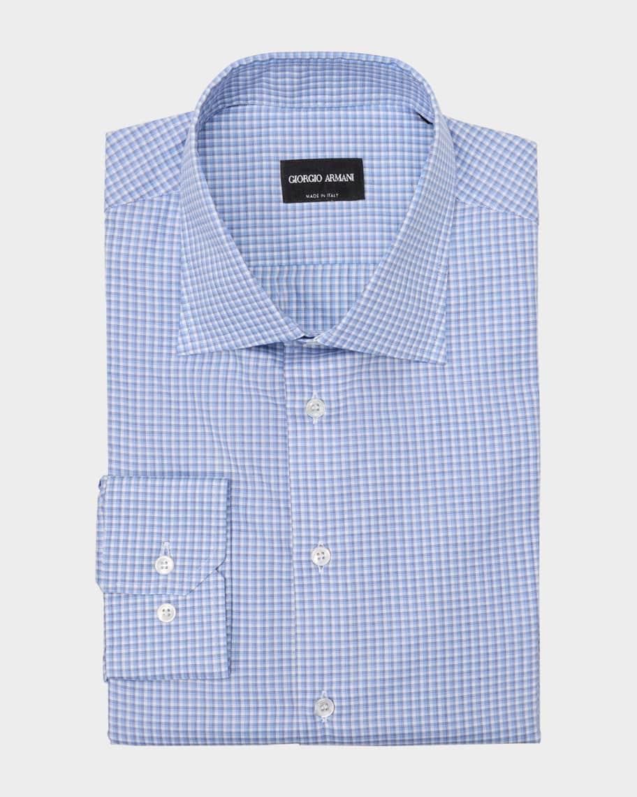 Men's Cotton Plaid Dress Shirt Product Image