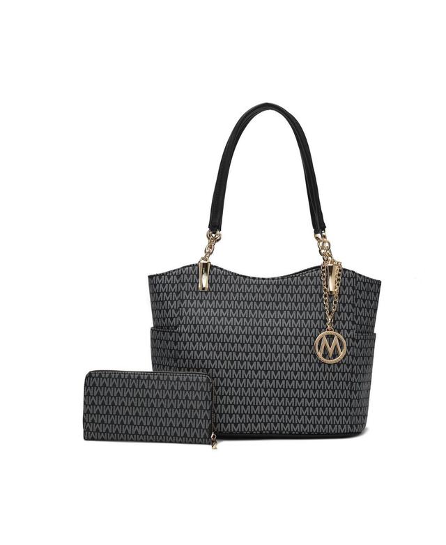 Mkf Collection Savannah M Logo Printed material Women s Tote and Wristlet Wallet by Mia K Product Image