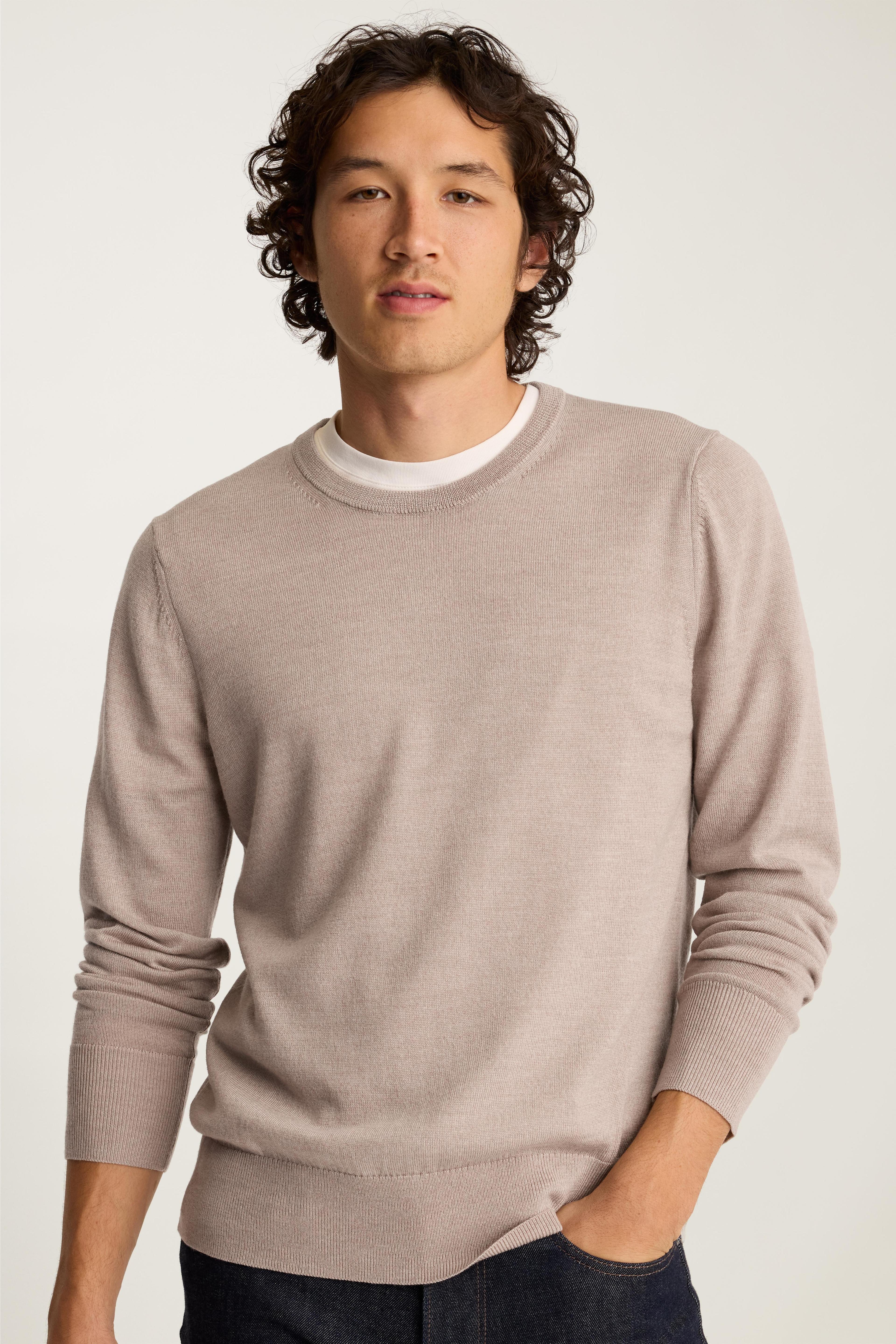 Washable Merino Crew Neck Sweater Product Image