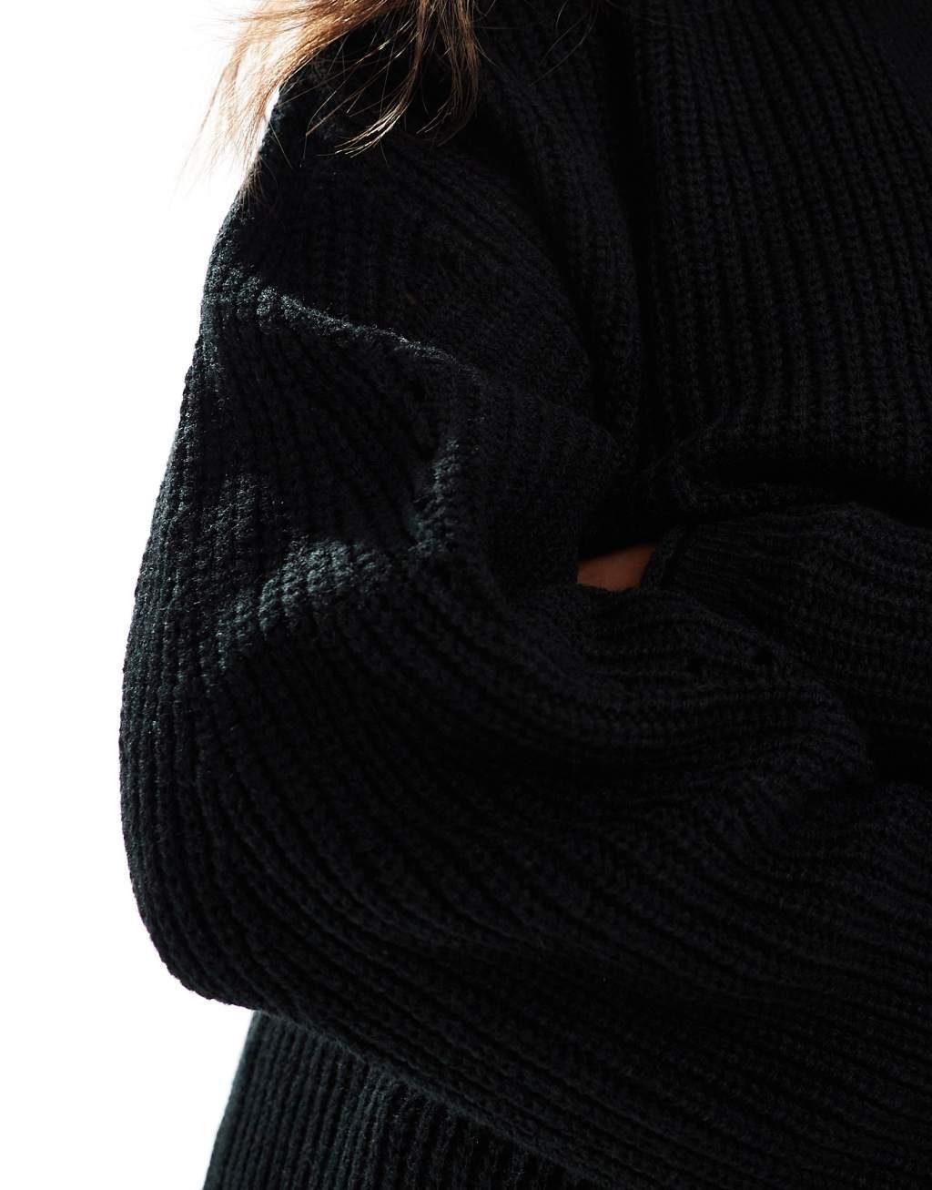 Yours longline cardigan in black Product Image