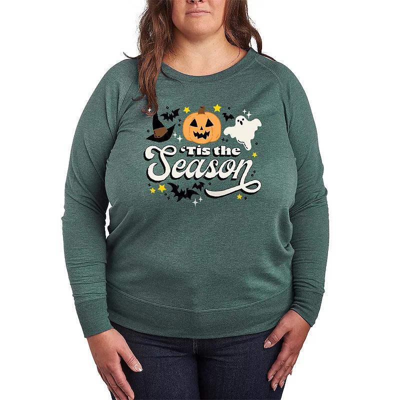 Plus Size Tis The Season Halloween Lightweight French Terry Sweatshirt, Womens Product Image