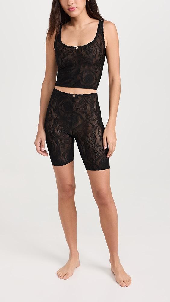 Versace Jacquard Baroque Tulle Tank Top | Shopbop Product Image