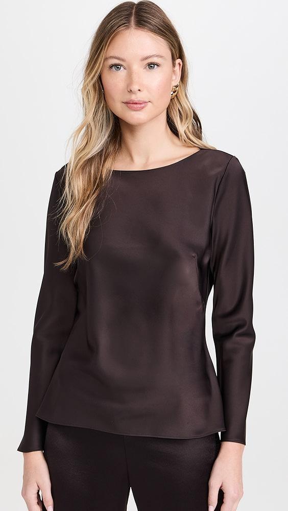 Leset Barb Boat Neck Long Sleeve Blouse | Shopbop Product Image