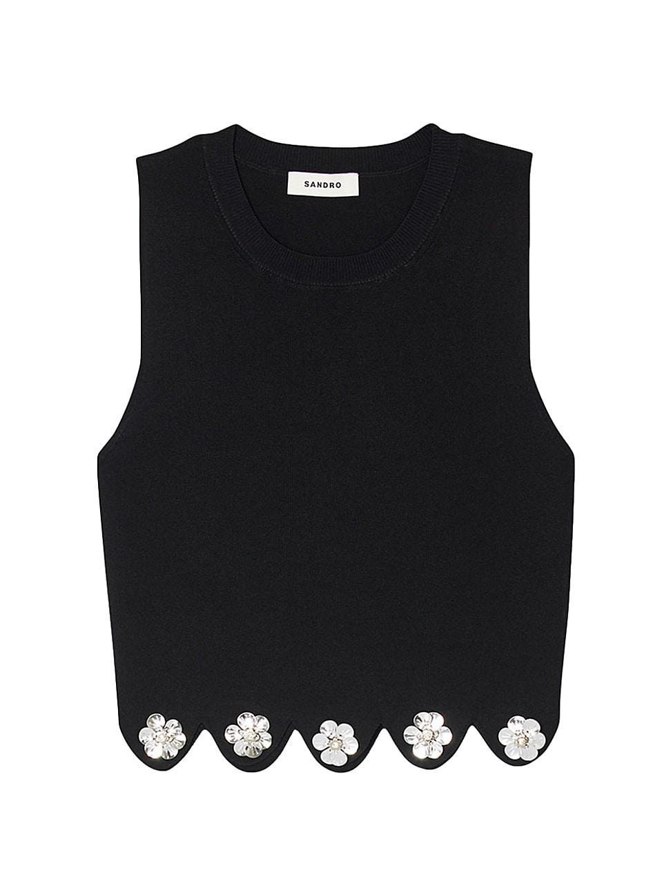 Womens Knit Crop Top Product Image