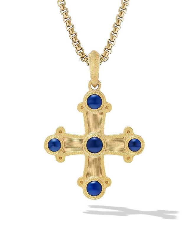 Mens Shipwreck Cross Amulet in 18K Yellow Gold Product Image