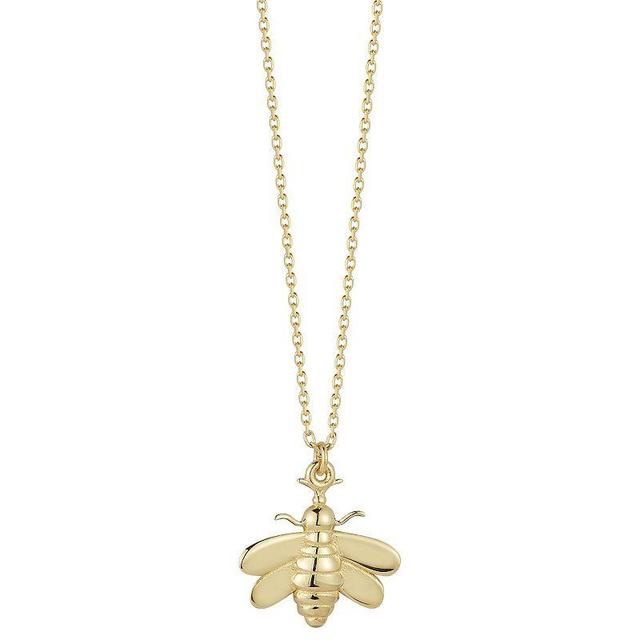 LUMINOR GOLD 14k Gold Bee Necklace, Womens Yellow Product Image