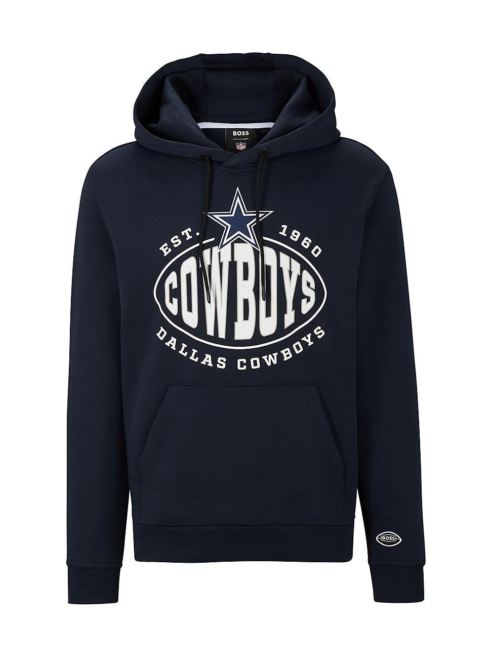 Mens BOSS x NFL Cotton-Blend Hoodie With Collaborative Branding Product Image