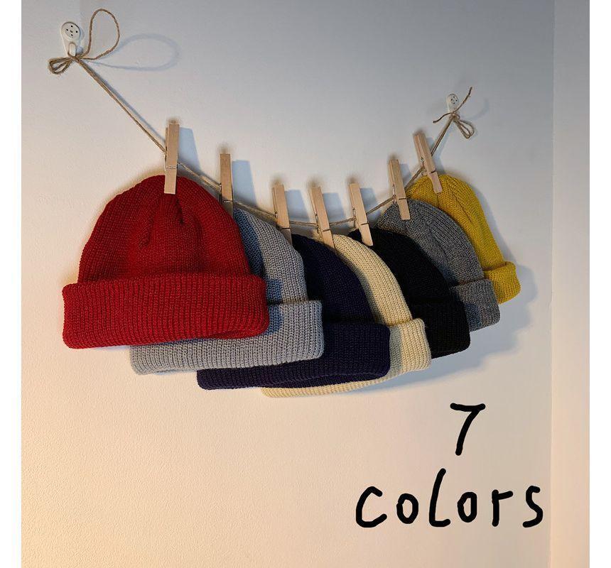 Plain Knit Beanie Product Image