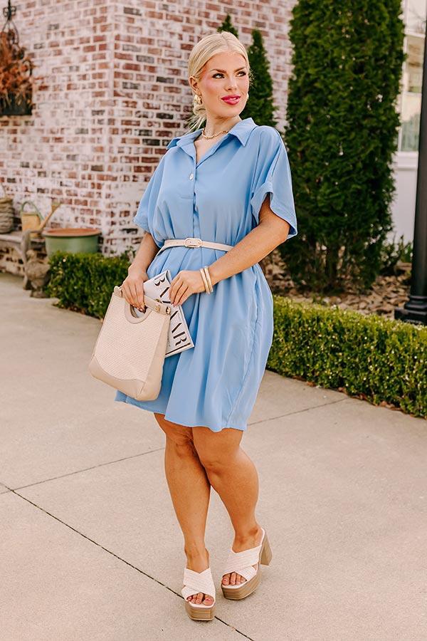 Effortless Radiance Shift Dress in Sky Blue Curves Product Image